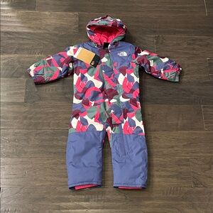 The North Face Freedom Snow Ski Suit new pink Baby Girls 3-6 Months
